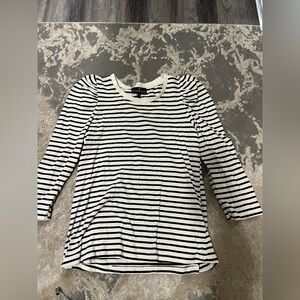 Pomander Place Navy and White Striped Top